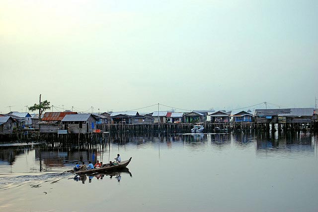 Fishermen Village at Batam Island Indonesia