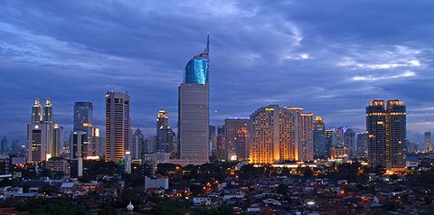 Jakarta Night Skyline, Indonesia