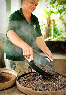 Coffee roasting @ Agro Plantation, Bali