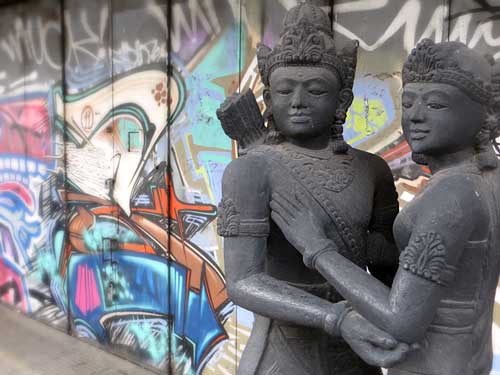 Statues and street arts, yogyakarta indonesia
